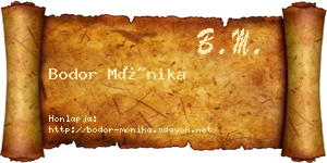 Bodor Mónika névjegykártya